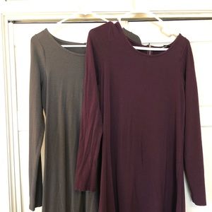 Lot of 3 Express size M long sleeve zip up dresses